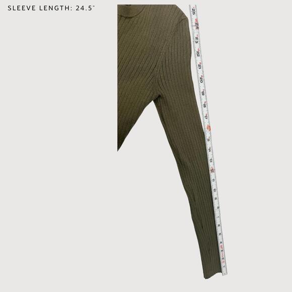 Kith Cropped Ribbed Cardigan Olive XS - Picture 9 of 9